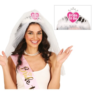 Velo de novia con diadema