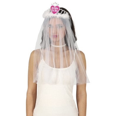 Velo de novia con diadema