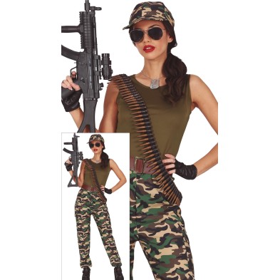 Disfraz de chica militar