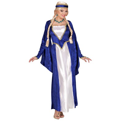 Disfraz de Dama Medieval Azul